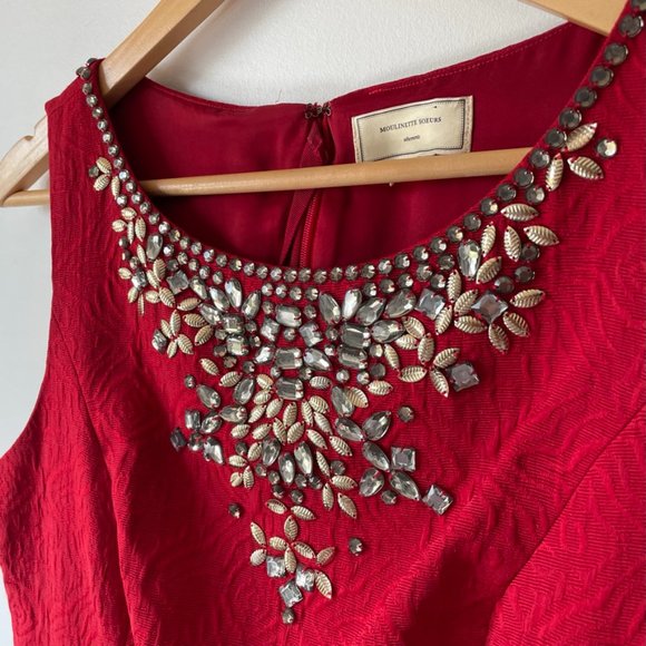 Anthropologie Red Mini Dress - Picture 6 of 10
